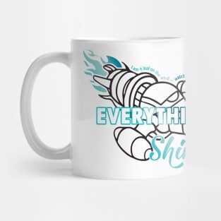 Everything's Shiny (black / blue print) Mug